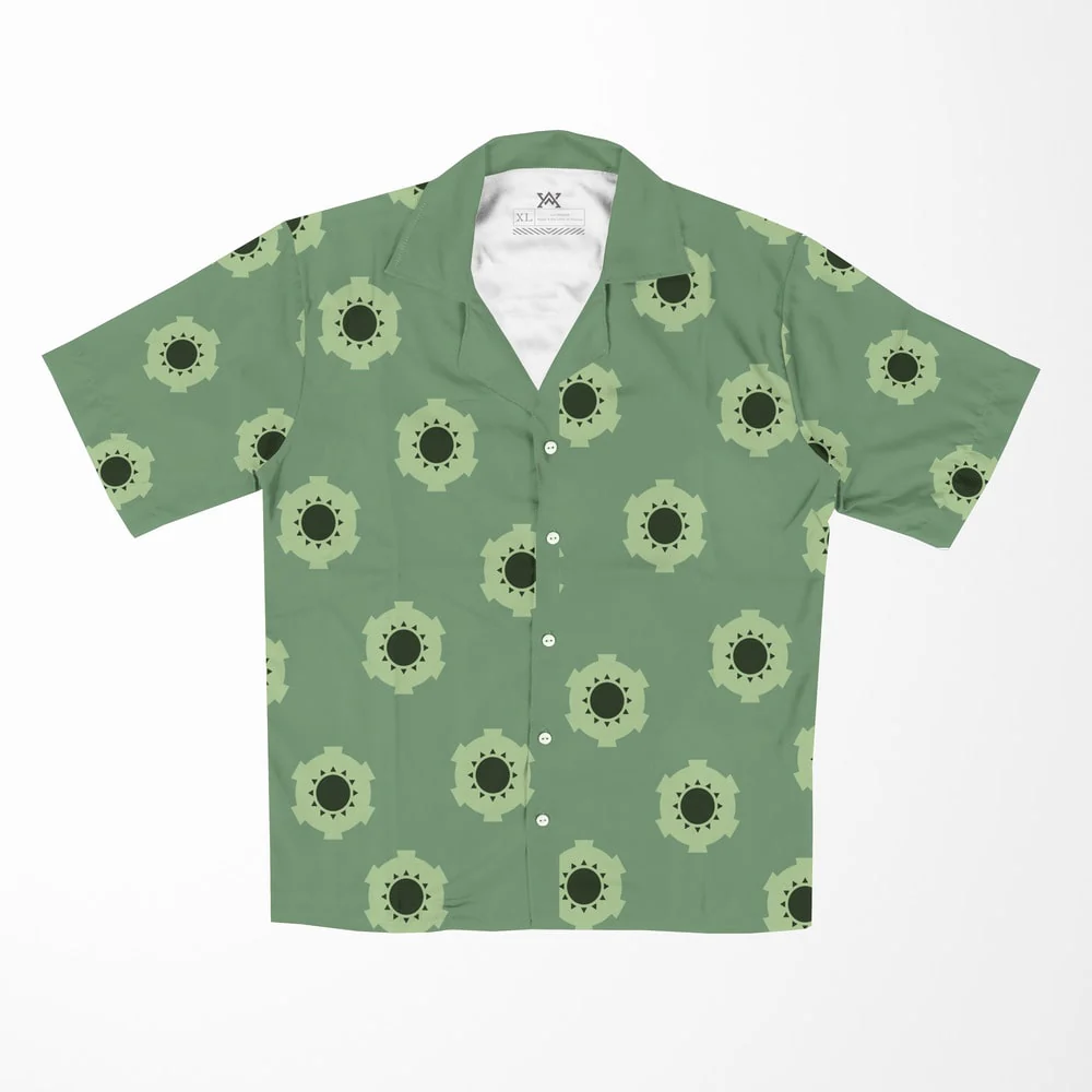 One Piece Zoro Wano Pattern Hawaiian Short Sleeved Shirt
