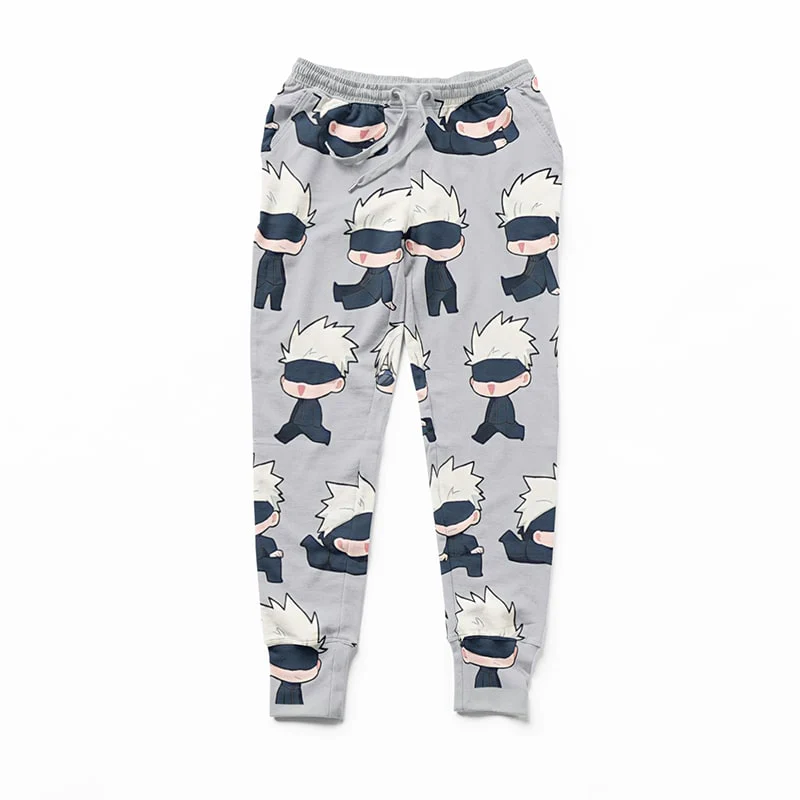 Jujutsu Kaisen Gojo Chibi Faces Sweatpants Joggers