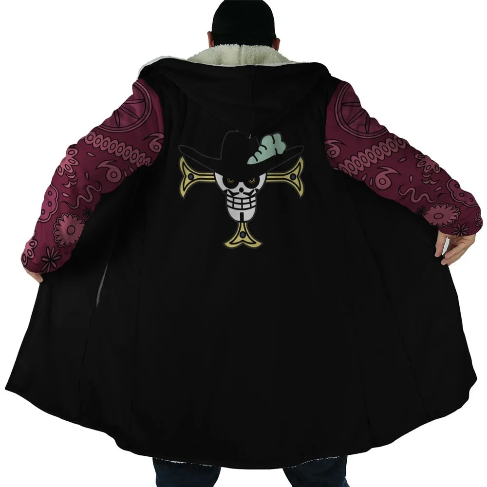 One Piece Dracule Hawk Eyes OP Hooded Cloak Coat