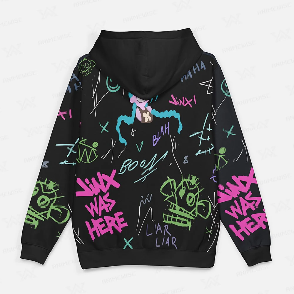 Arcane Jinx Graffiti Pullover Hoodie