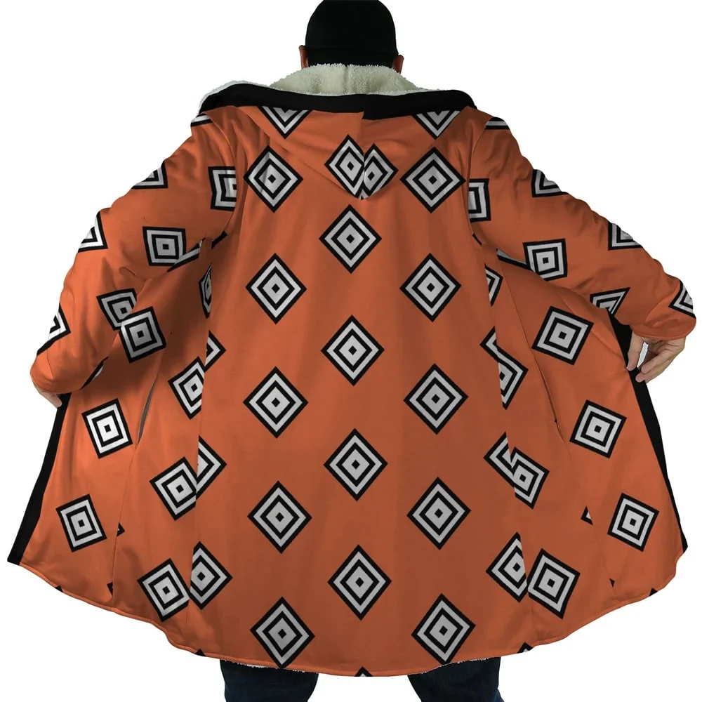 One Piece Knight of The Sea Jimbei Pattern Hooded Cloak Coat