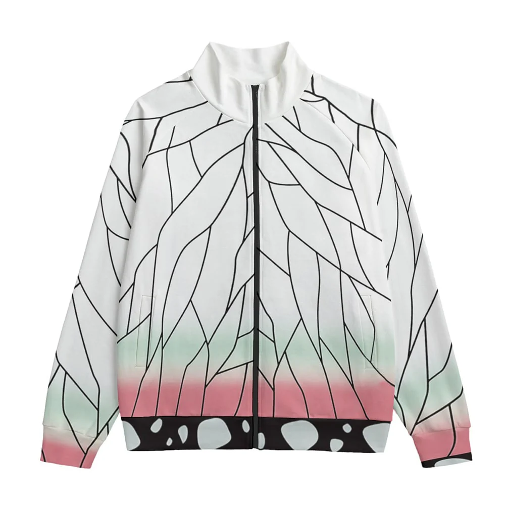 Demon Slayer Insect Pillar Pattern Collar Up Jacket