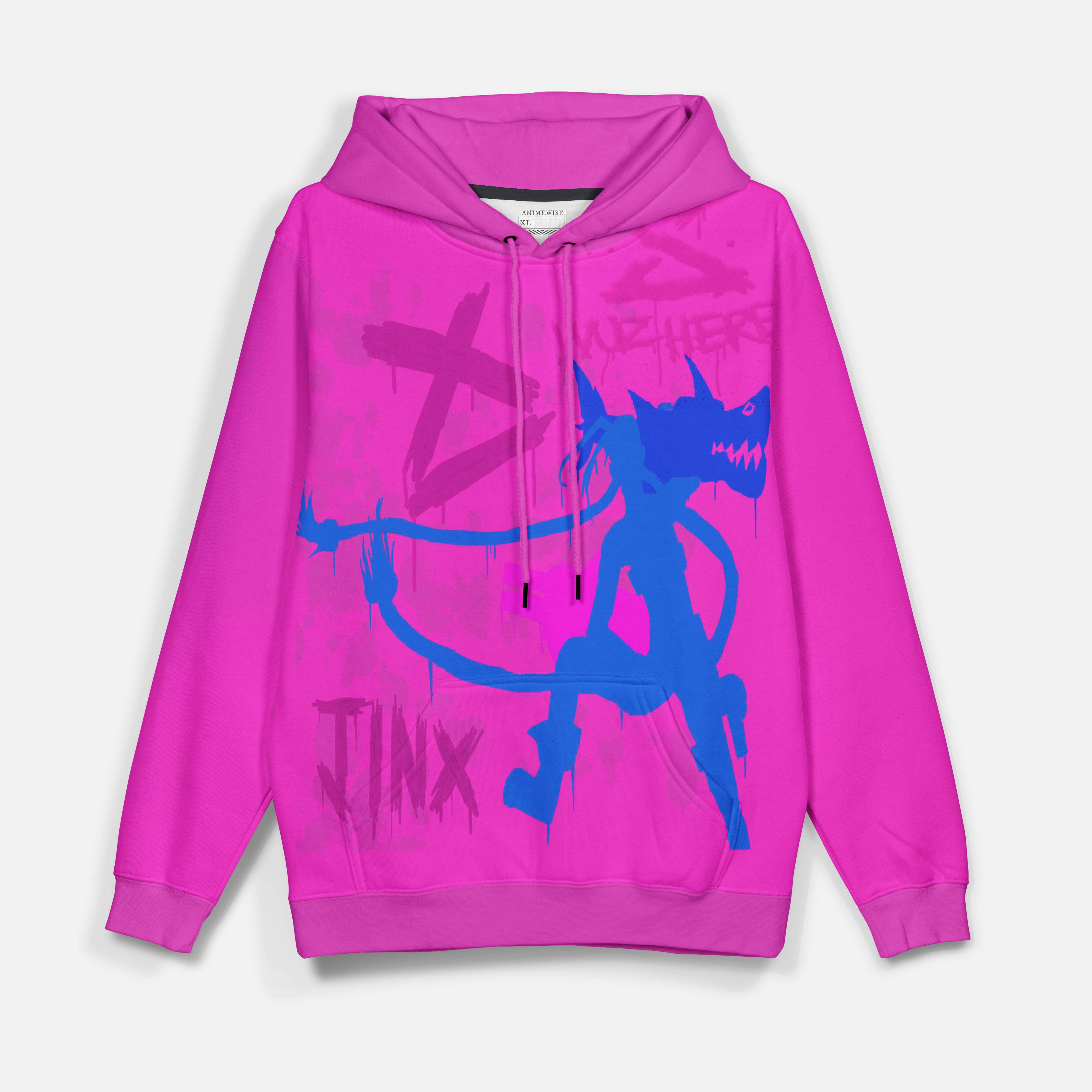 Arcane Jinx Abstract art Graffiti Arcane Pullover Hoodie