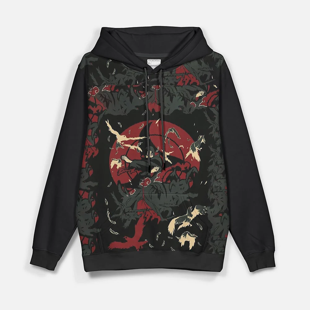 Naruto Genjutsu Ravens All Over Shinobi Pullover Hoodie