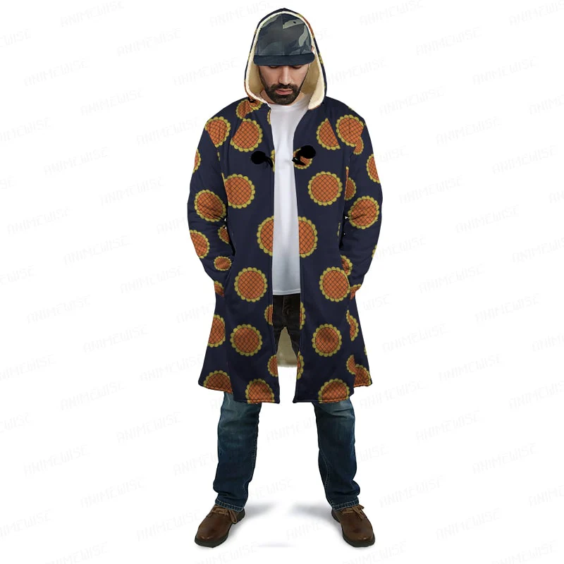 One Piece Luffy Dressrosa Sunshine Island Hooded Cloak Coat