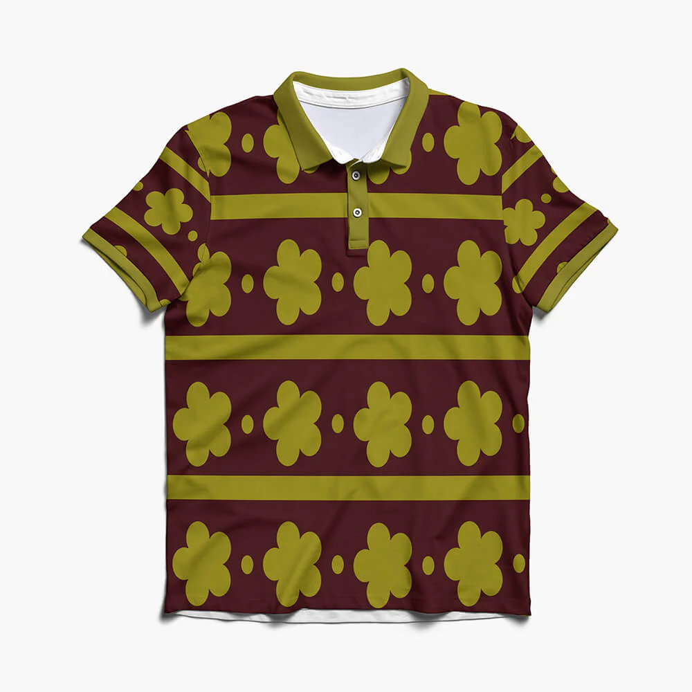 One Piece Law Wano Pattern Polo Shirt