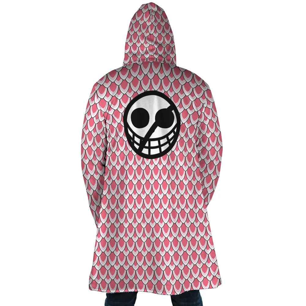 One Piece Doffy Scale Brushed Hooded Cloak Coat