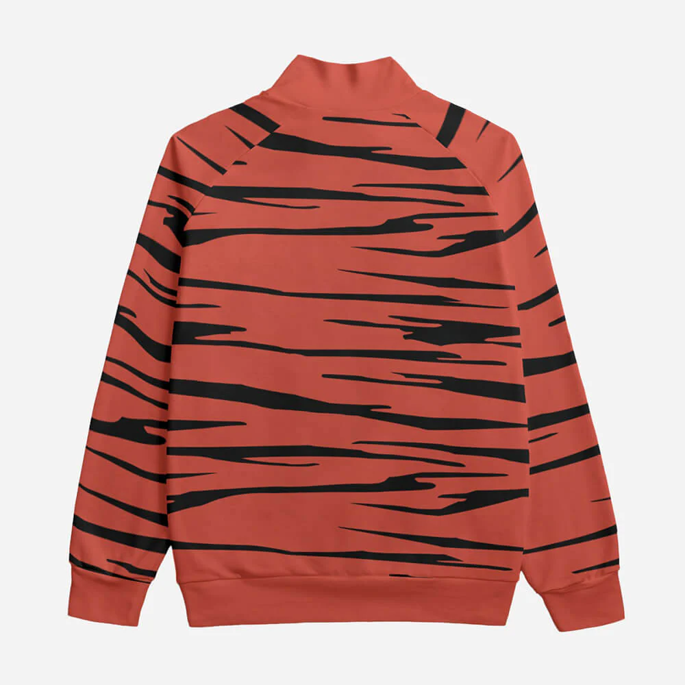 Mista Tiger Skin Pattern Collar Up Jacket