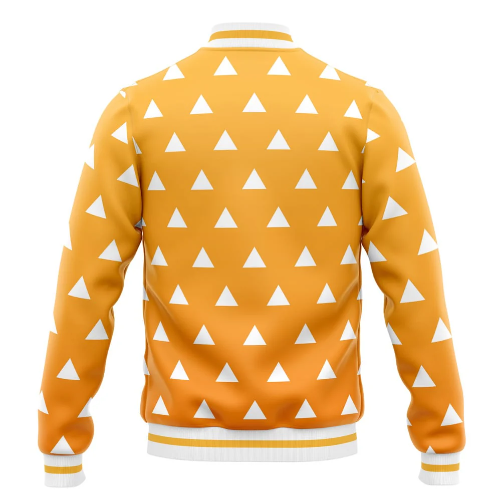 Demon Slayer Thunder Breath Pattern Baseball Jacket