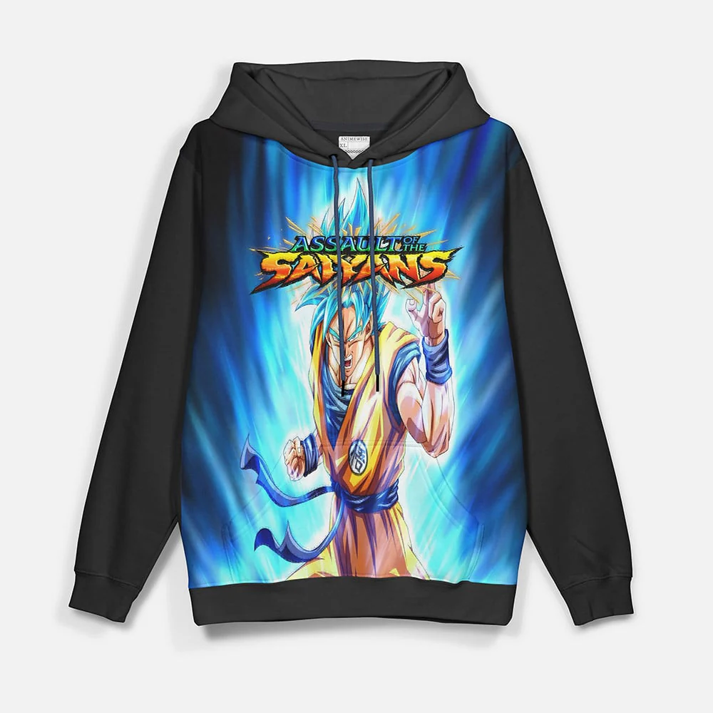Dragon Ball Goku Assult of The Saiyans Pullover Hoodie