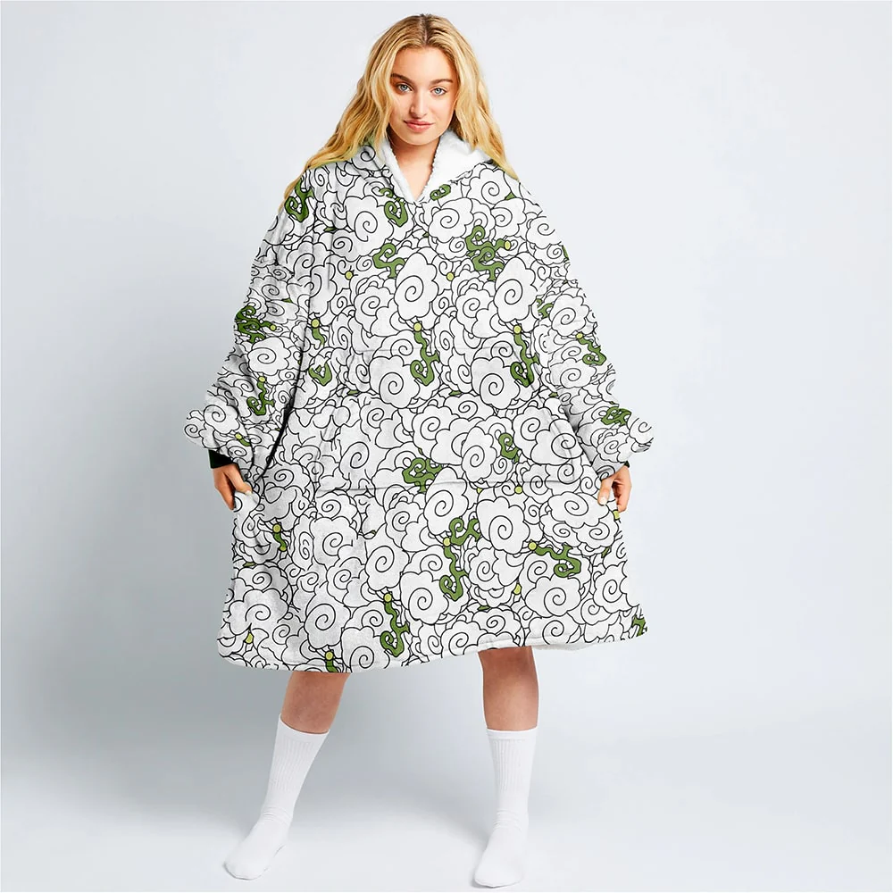 One Piece Moku Moku no Mi Smoker Devil Fruit Blanket Hoodie