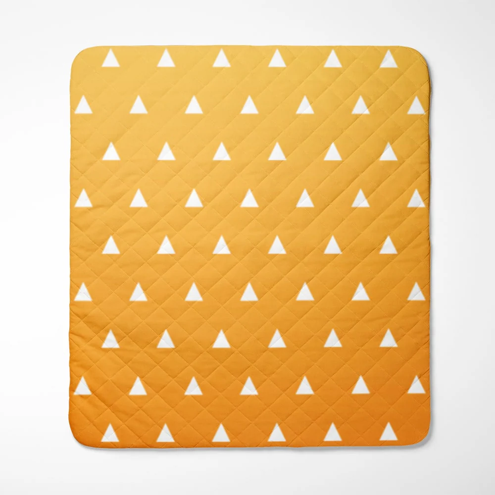 Demon Slayer Thunder Breath Pattern Bedspread Quilt Set