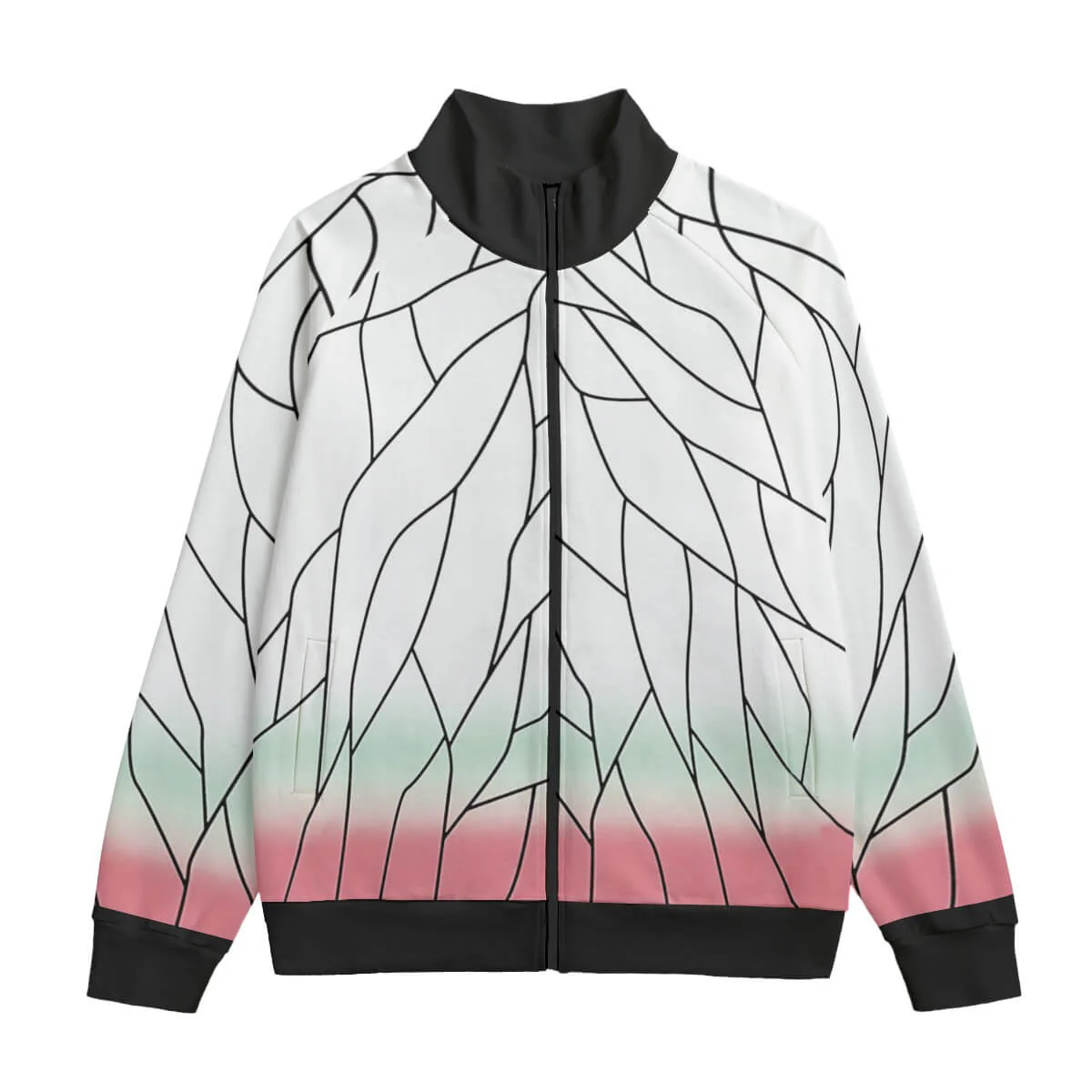 Demon Slayer Insect Pillar Butterfly Pattern Collar Up Jacket