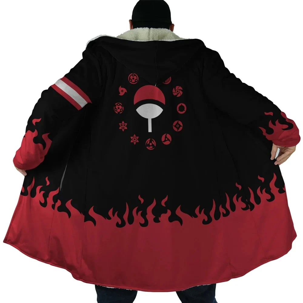 Naruto Uchiwa Emblem Anime Hooded Cloak Coat