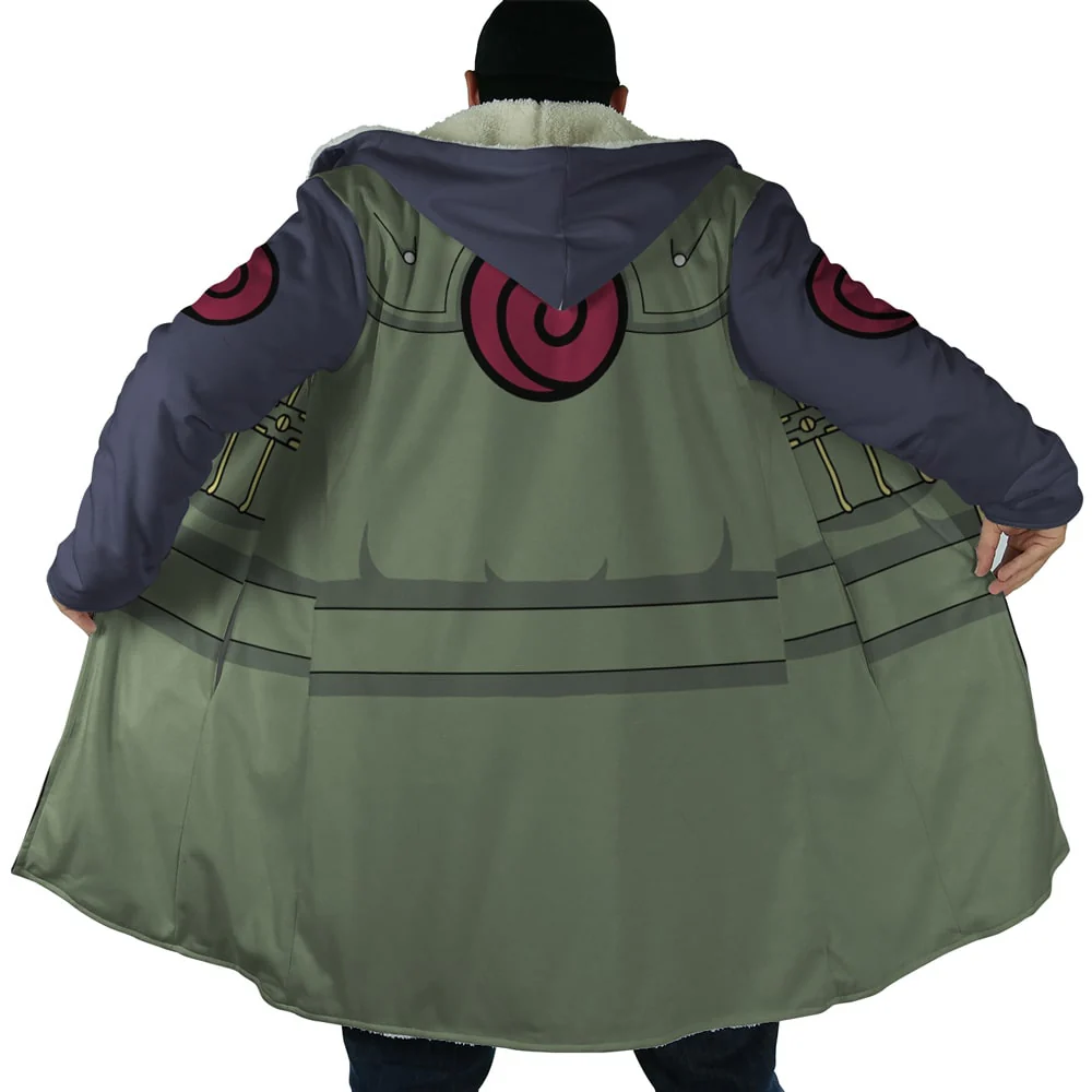 Naruto Ninja Pattern Hooded Cloak Coat