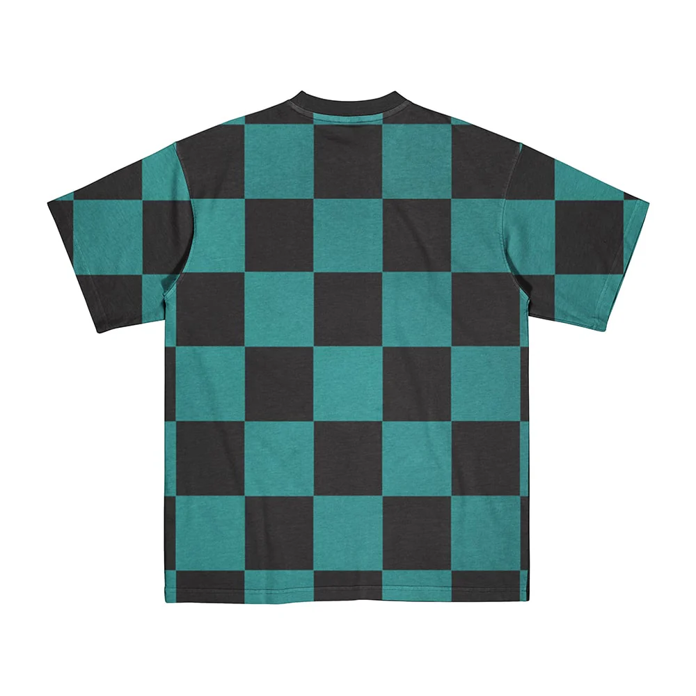 Demon Slayer Classic Green Check Pattern T-Shirt