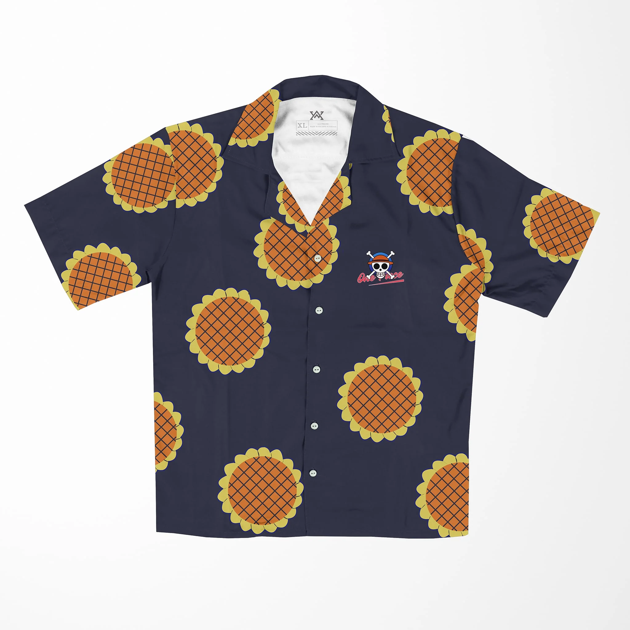 One Piece Dressrosa Sunshine Island Luffy Hawaiian Short Sleeved Shirt