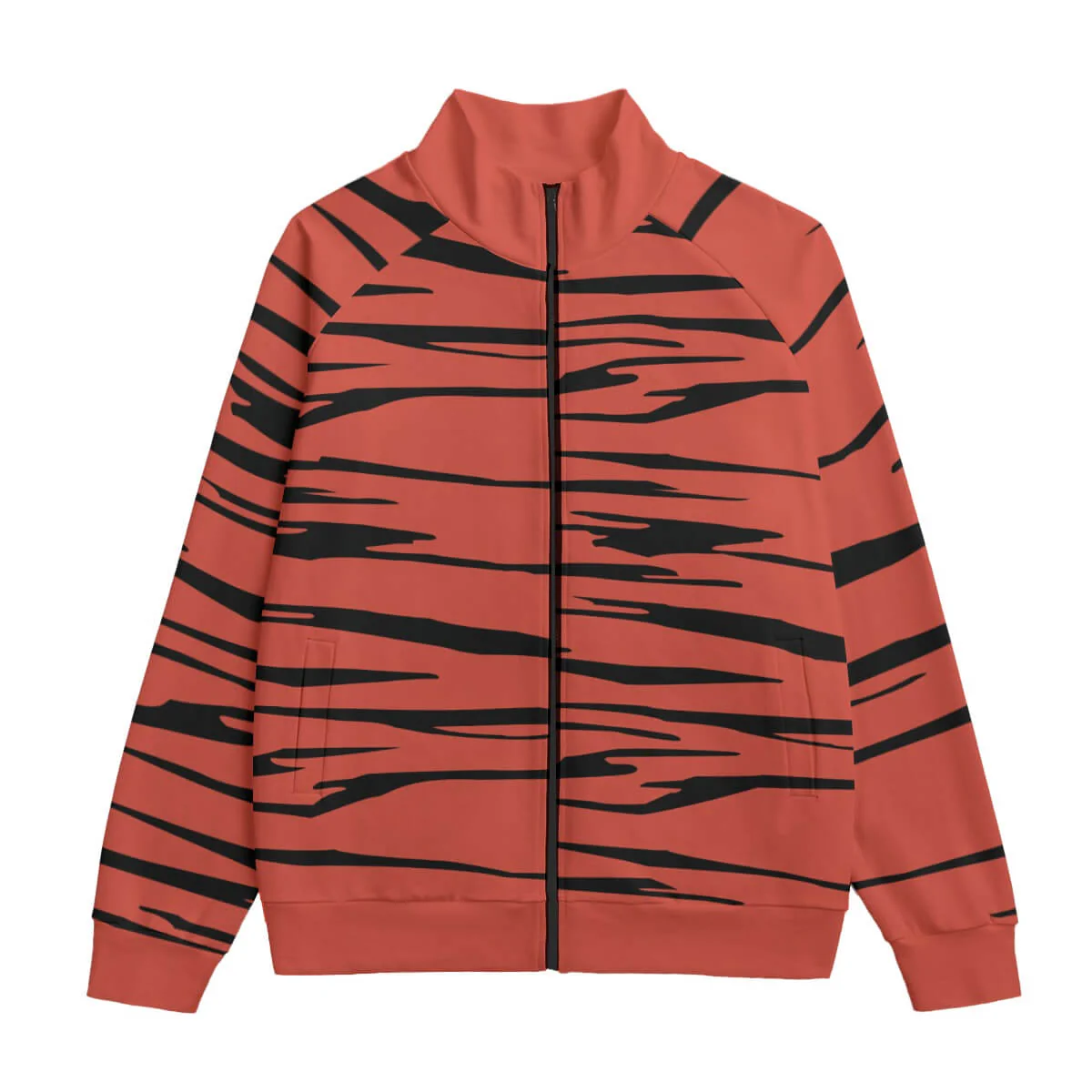 Mista Tiger Skin Pattern Collar Up Jacket