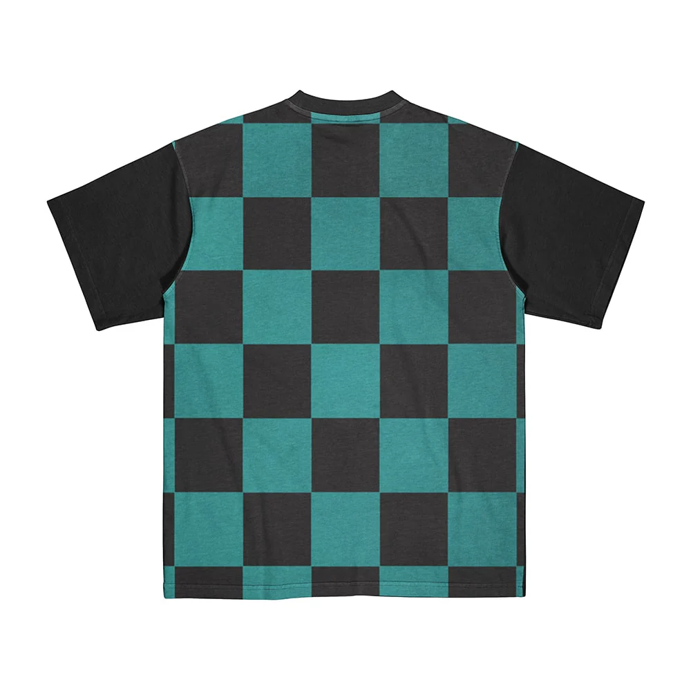 Demon Slayer kimetsu na Classic Green Check Black T-Shirt