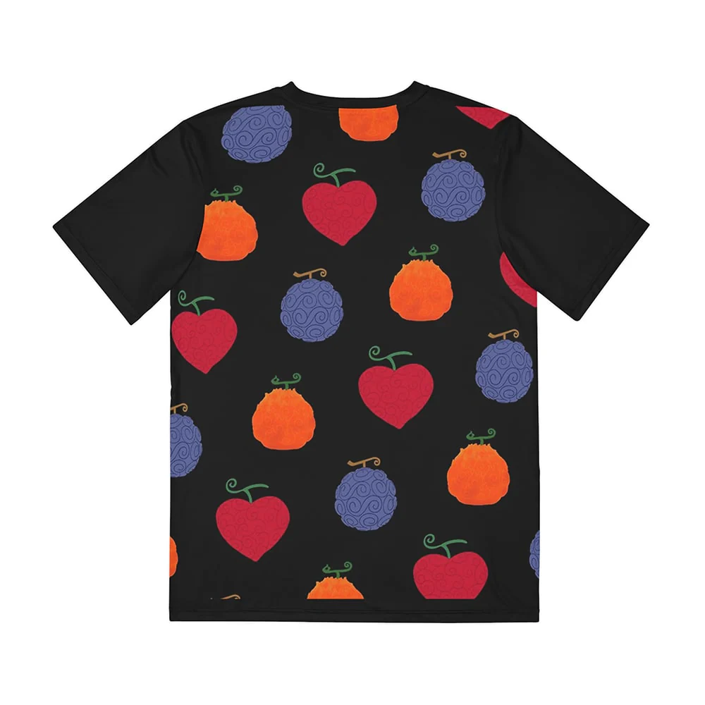 One Piece Devil Fruits Brushed Pattern T-shirt