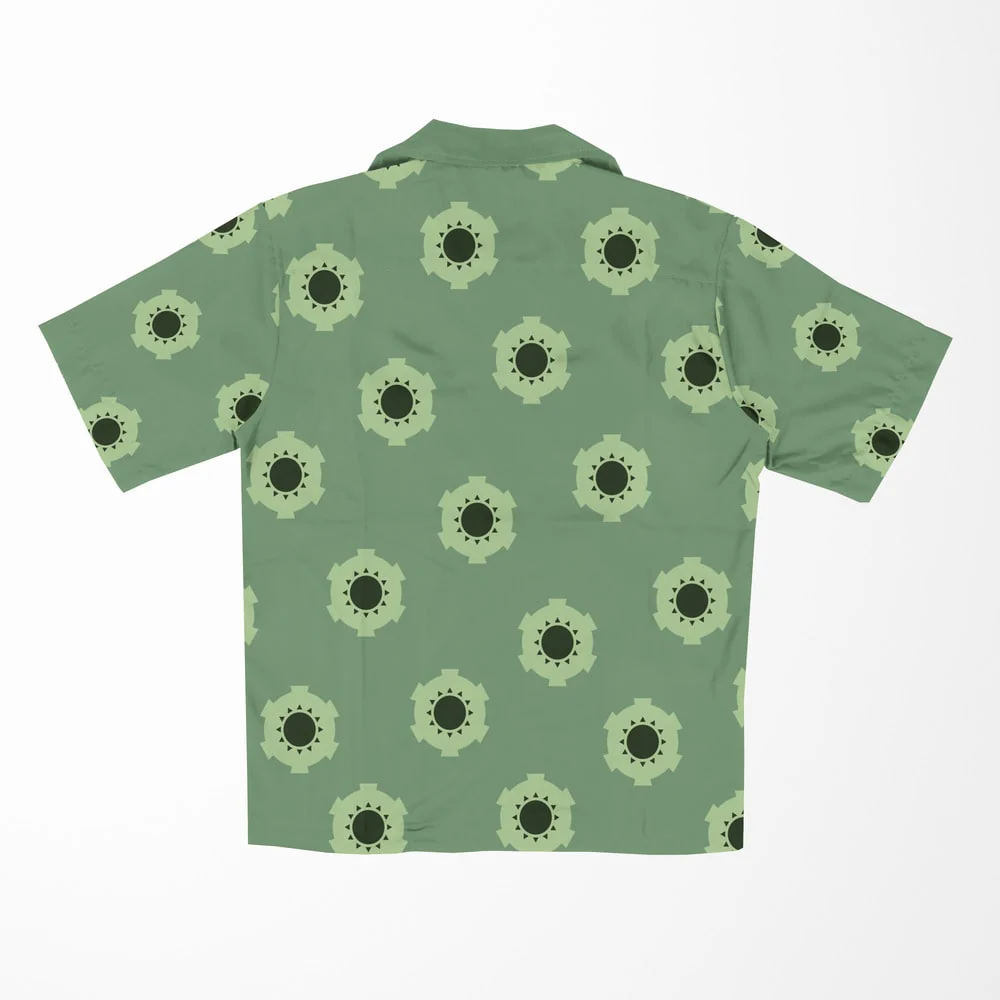 One Piece Zoro Wano Pattern Hawaiian Short Sleeved Shirt
