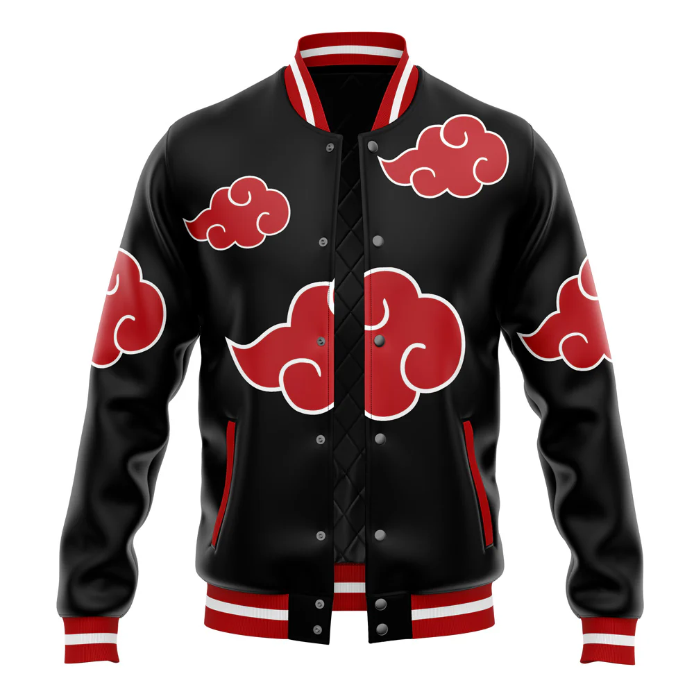 Naruto Shinobi Clouds Cosplay Pattern Baseball Jacket
