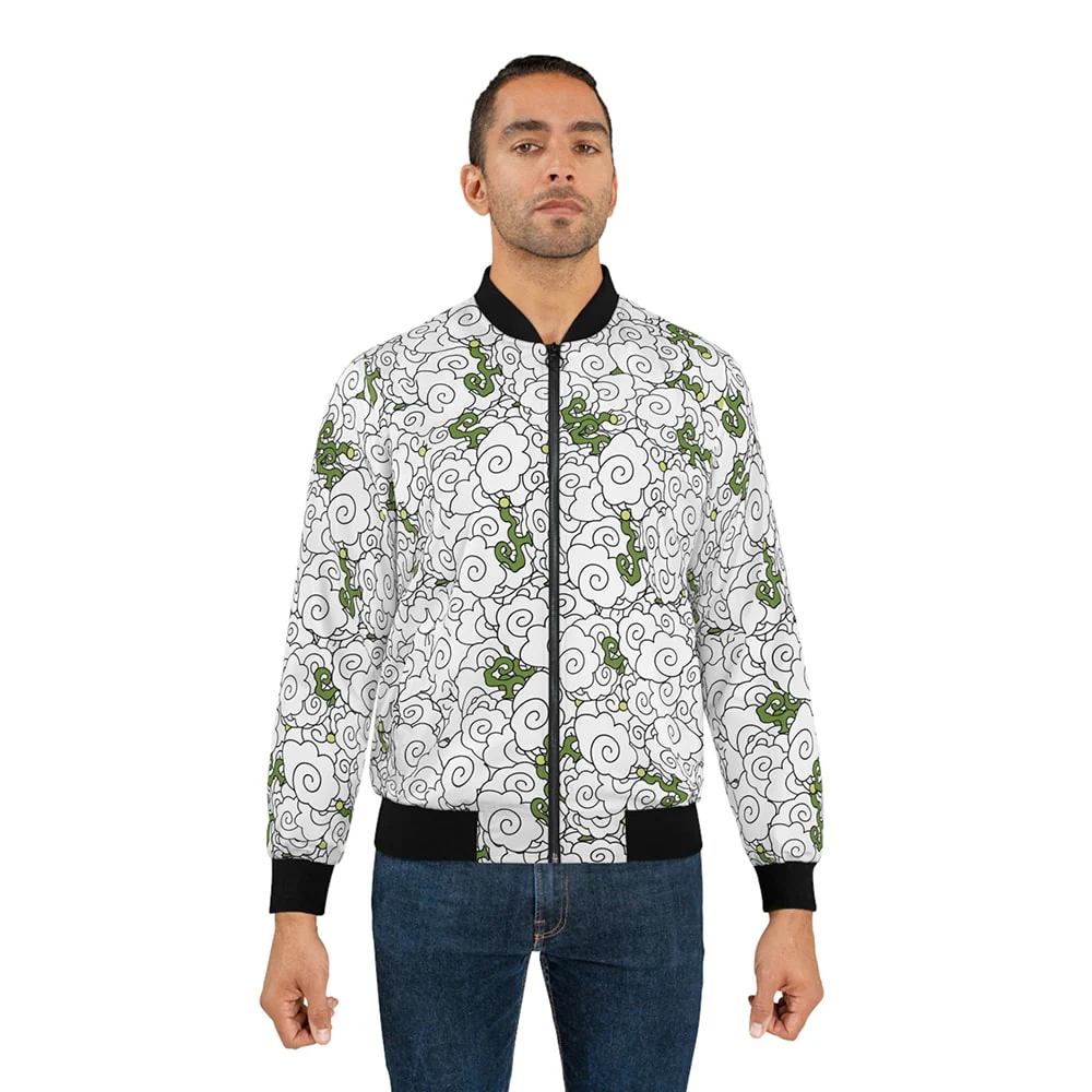 One Piece Moku Moku no Mi Smoker Devil Fruit Bomber Jacket