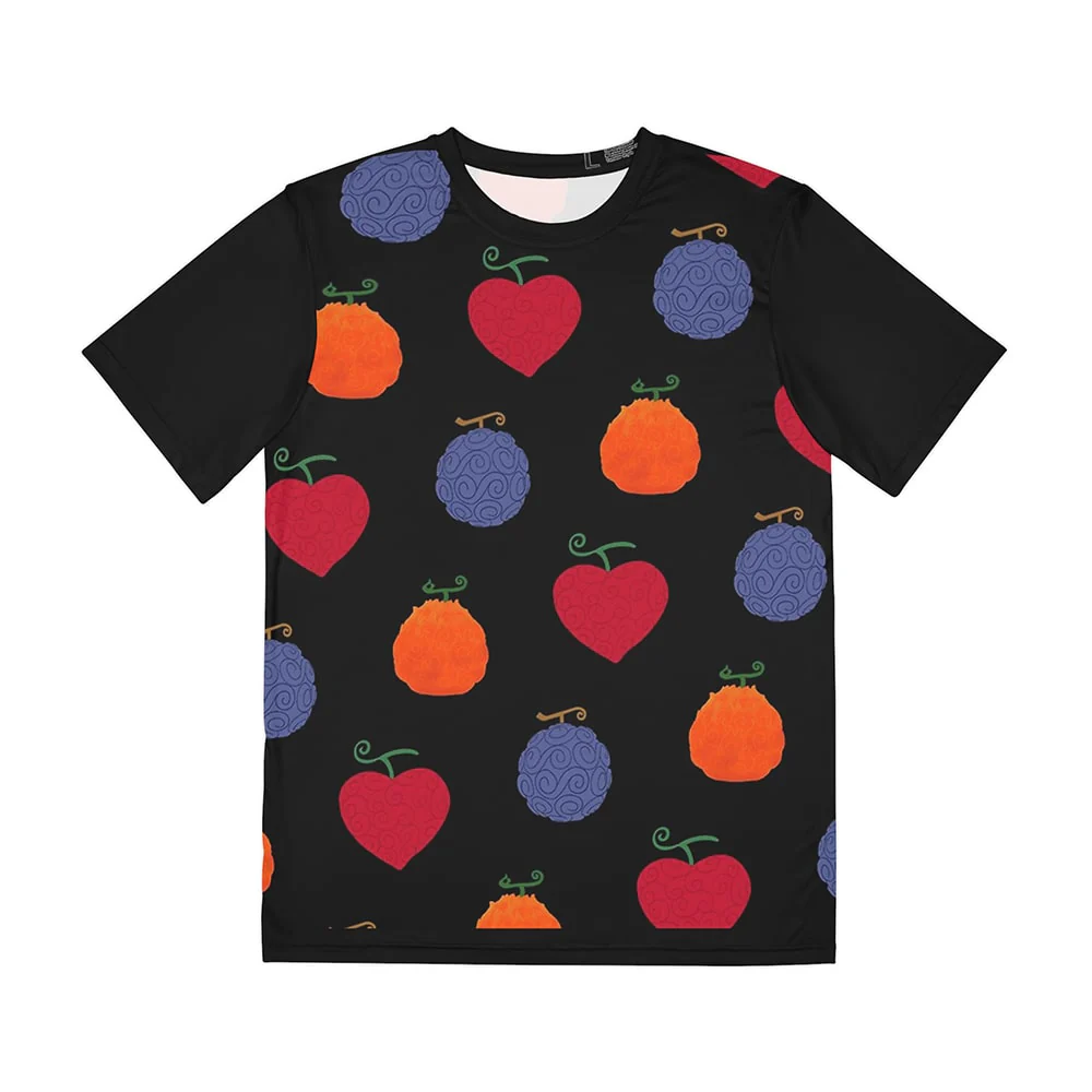 One Piece Devil Fruits Brushed Pattern T-shirt