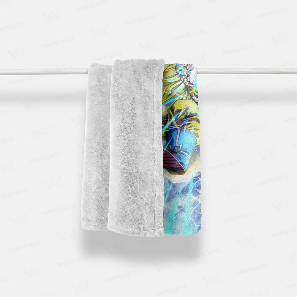 Vegeta Goku Super Saiyan Force Fleece Dragon Ball Throw Blanket