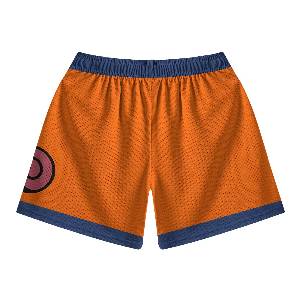 Uzumaki Clan Emblem Brushed Color Crossover Mesh Shorts