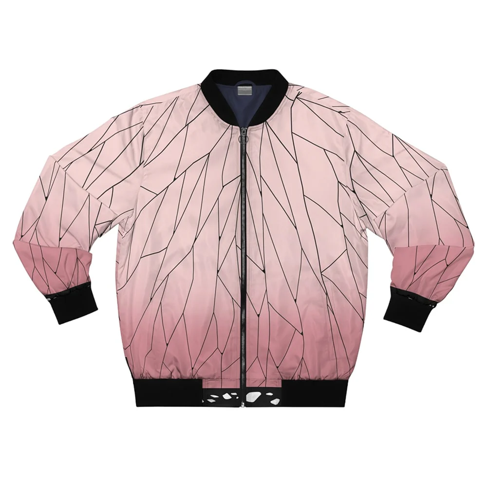 Demon Slayer Insect Pillar Pink Corp Bomber Jacket