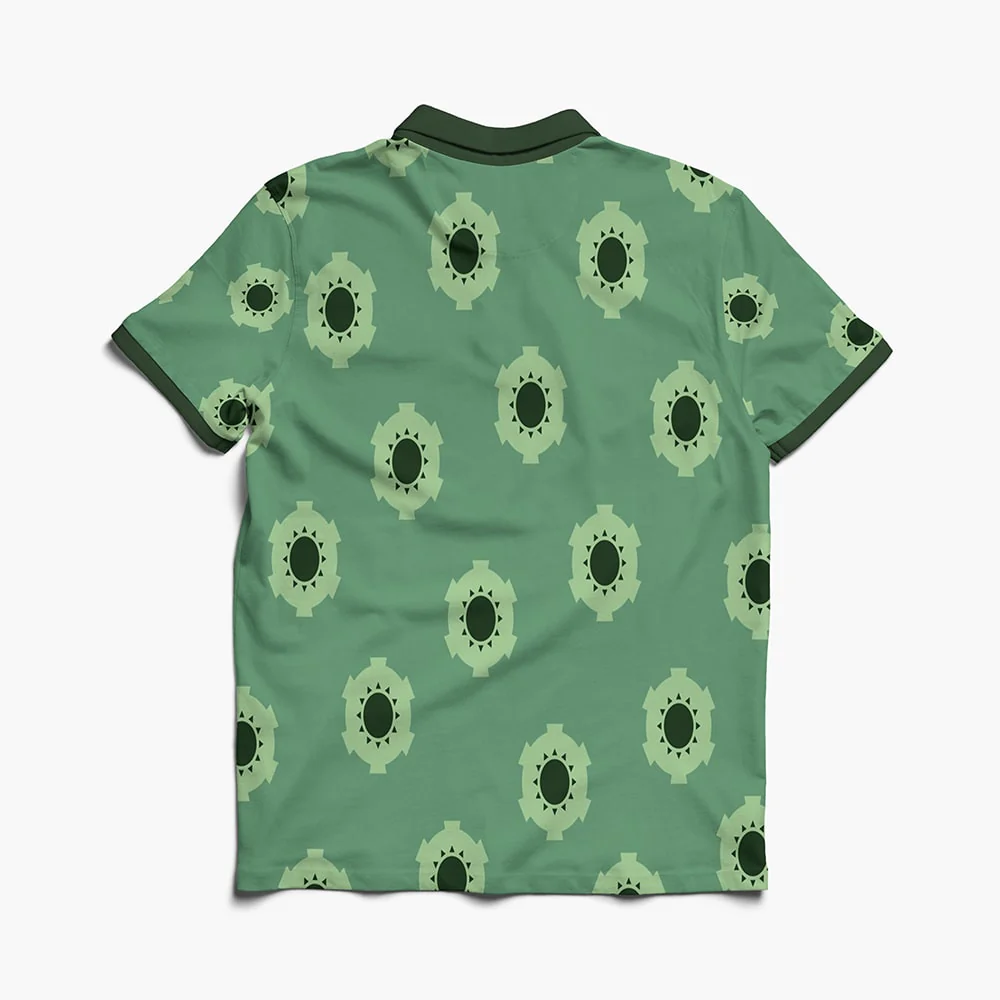 One Piece Zoro Wano Pattern Polo Shirt