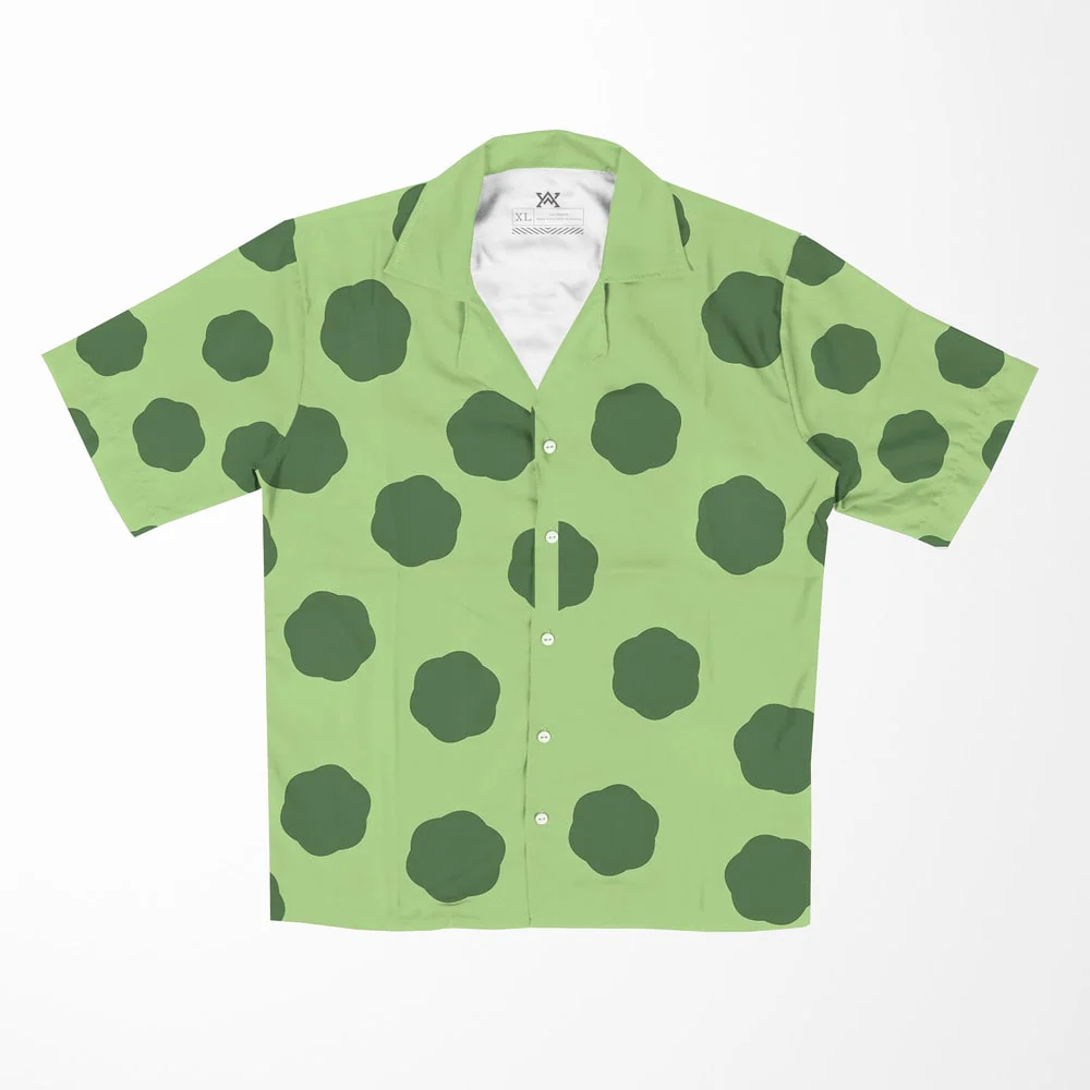 One Piece Nami Wano Fish Island Pattern Hawaiian Short Sleeved Shirt