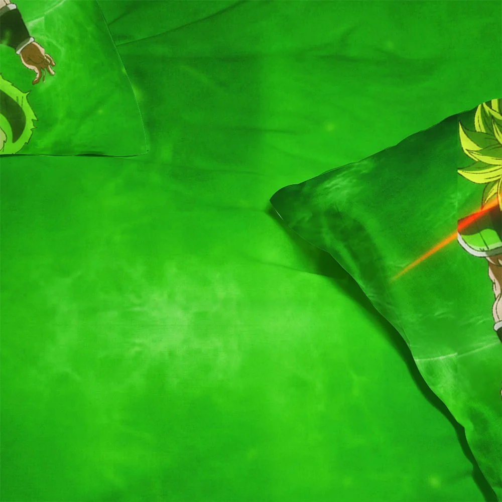 Dragon Ball  Green Saiyan Universe Blend Duvet Cover Set Bedding