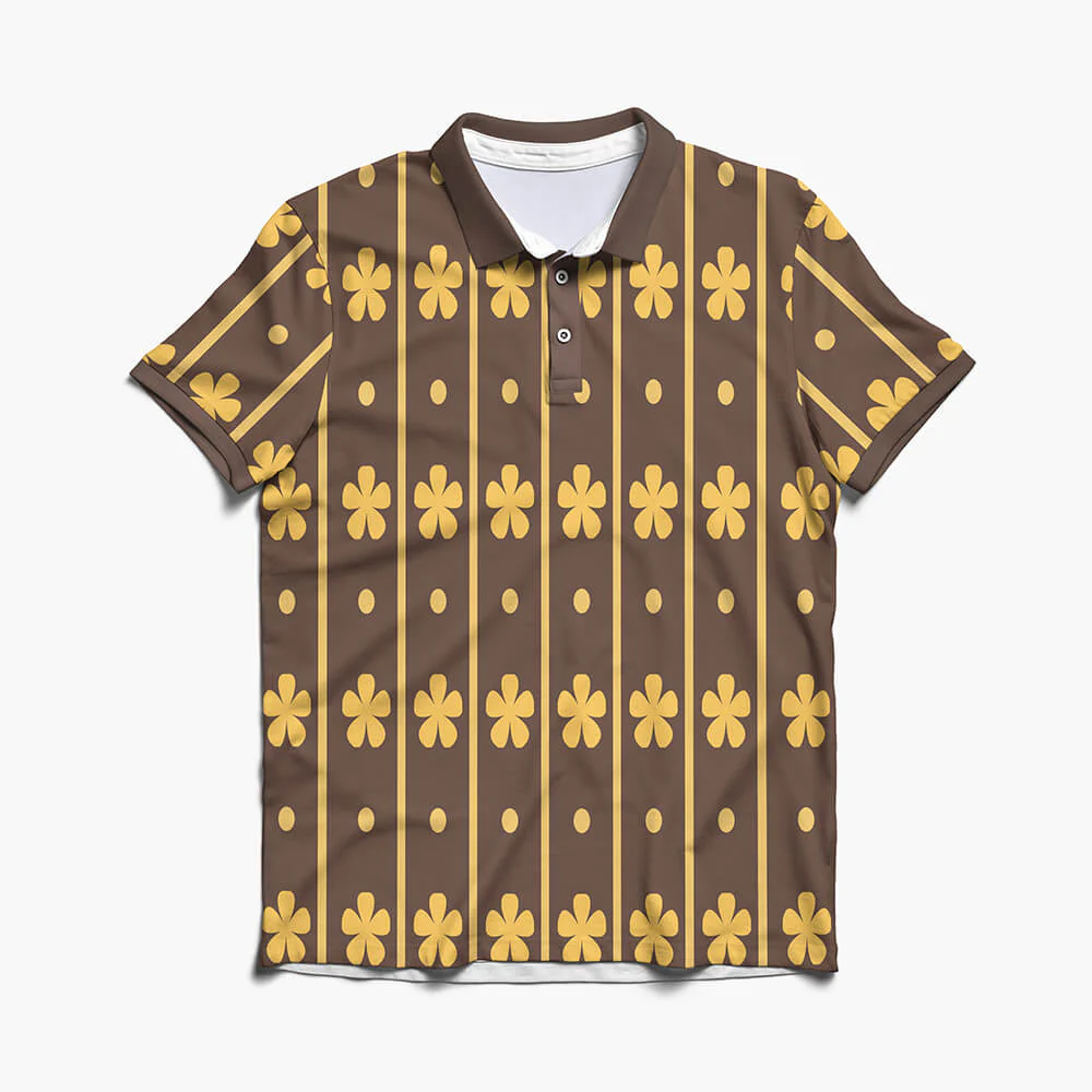 One Piece Law Wano Pattern Polo Shirt