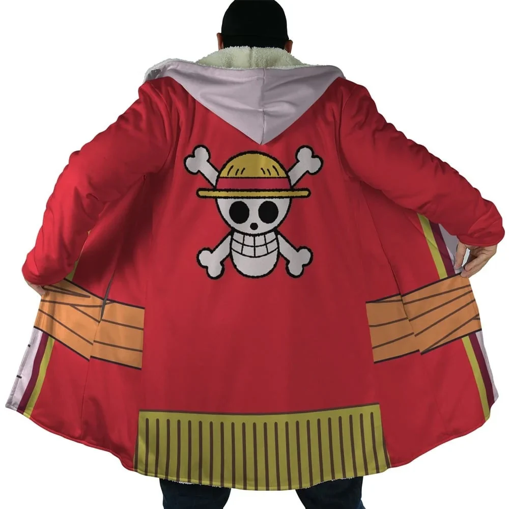 One Piece Luffy Anniversary Jolly Roger Edition Hooded Cloak Coat