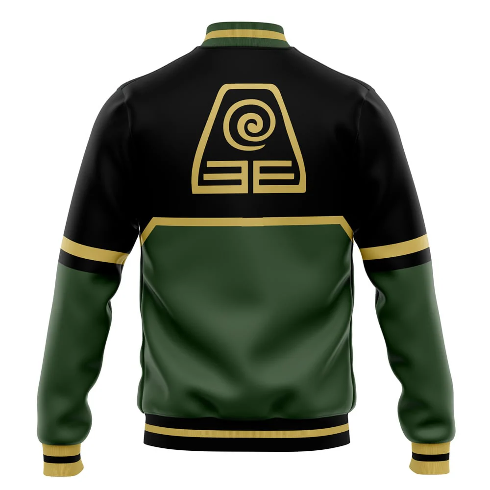 Avatar Earth Kingdom Inspired Fleece Baseball Jacket