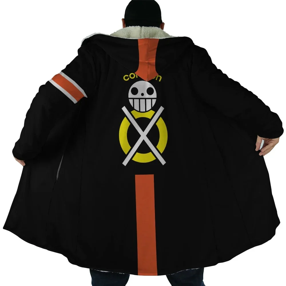 One Piece Law Corazon Dressra Hooded Cloak Coat