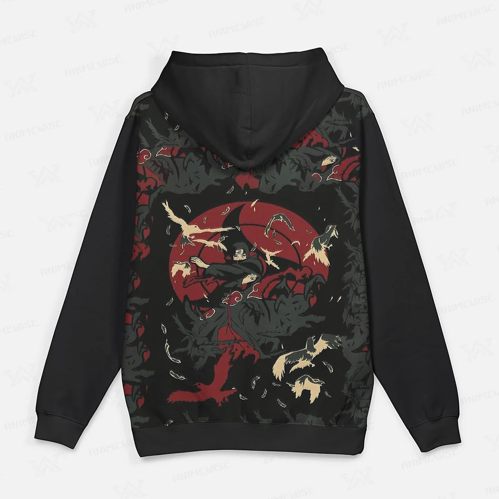 Naruto Genjutsu Ravens All Over Shinobi Pullover Hoodie