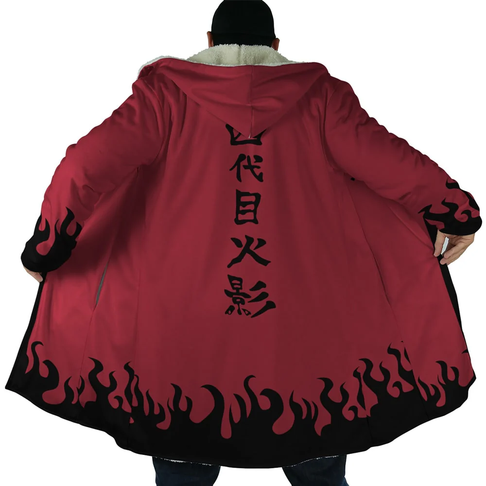 Naruto Namakaze Shinobi Fleece Hooded Cloak Coat