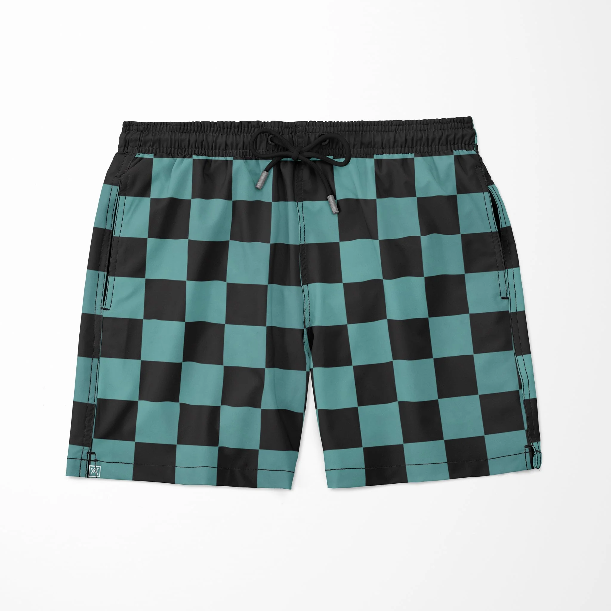 Demon Slayer kimetsu Classic Green Check Board Shorts