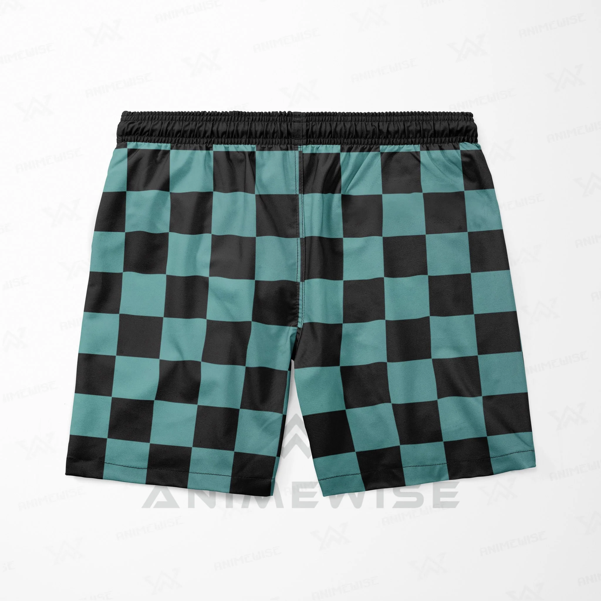 Demon Slayer kimetsu Classic Green Check Board Shorts