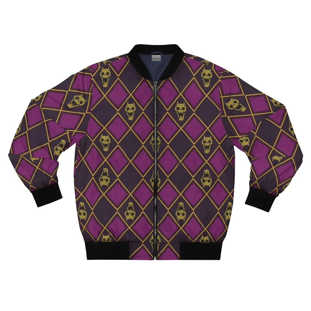 Diamond Killer Queen Pattern Bomber Jacket