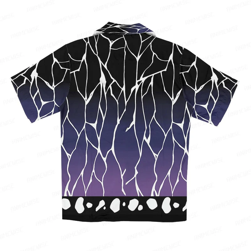 Demon Slayer Insect Pillar Hawaiian Short Sleeved Shirt