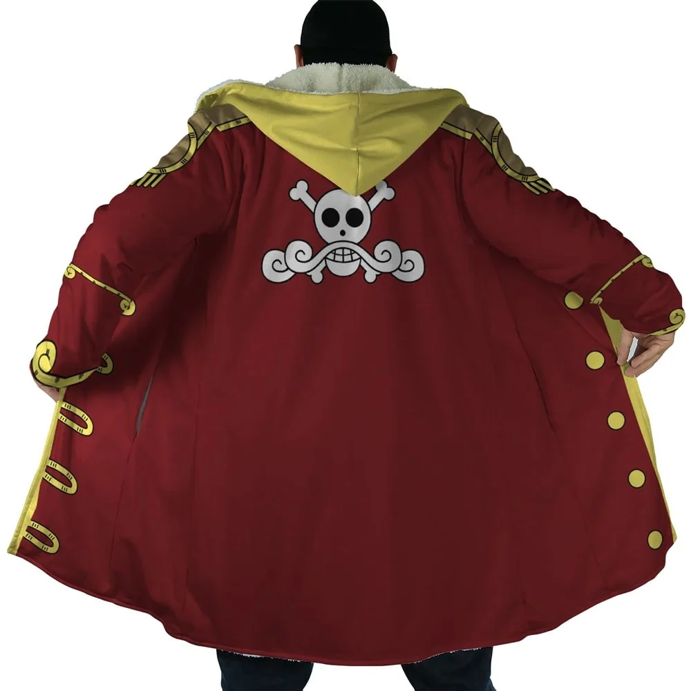 One Piece Gol D King of The Pirates Hooded Cloak Coat