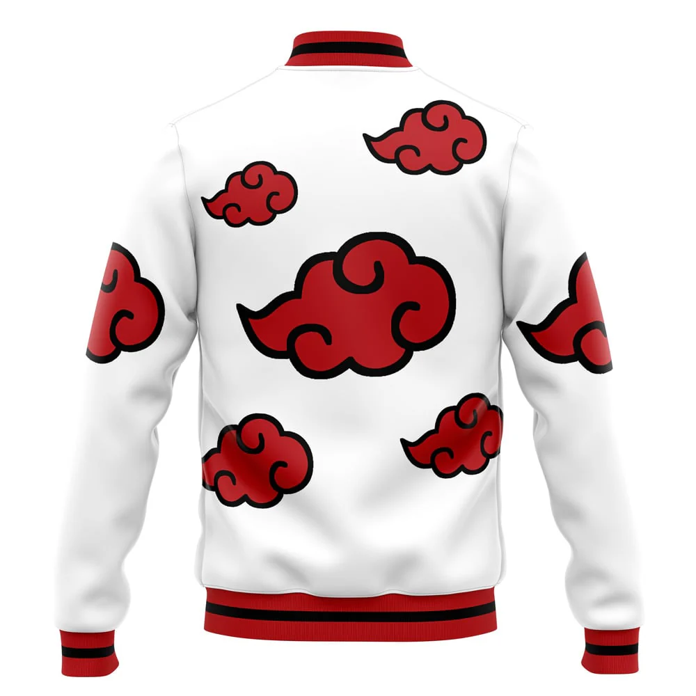 Naruto Shinobi Clouds Contrast Pattern Baseball Jacket
