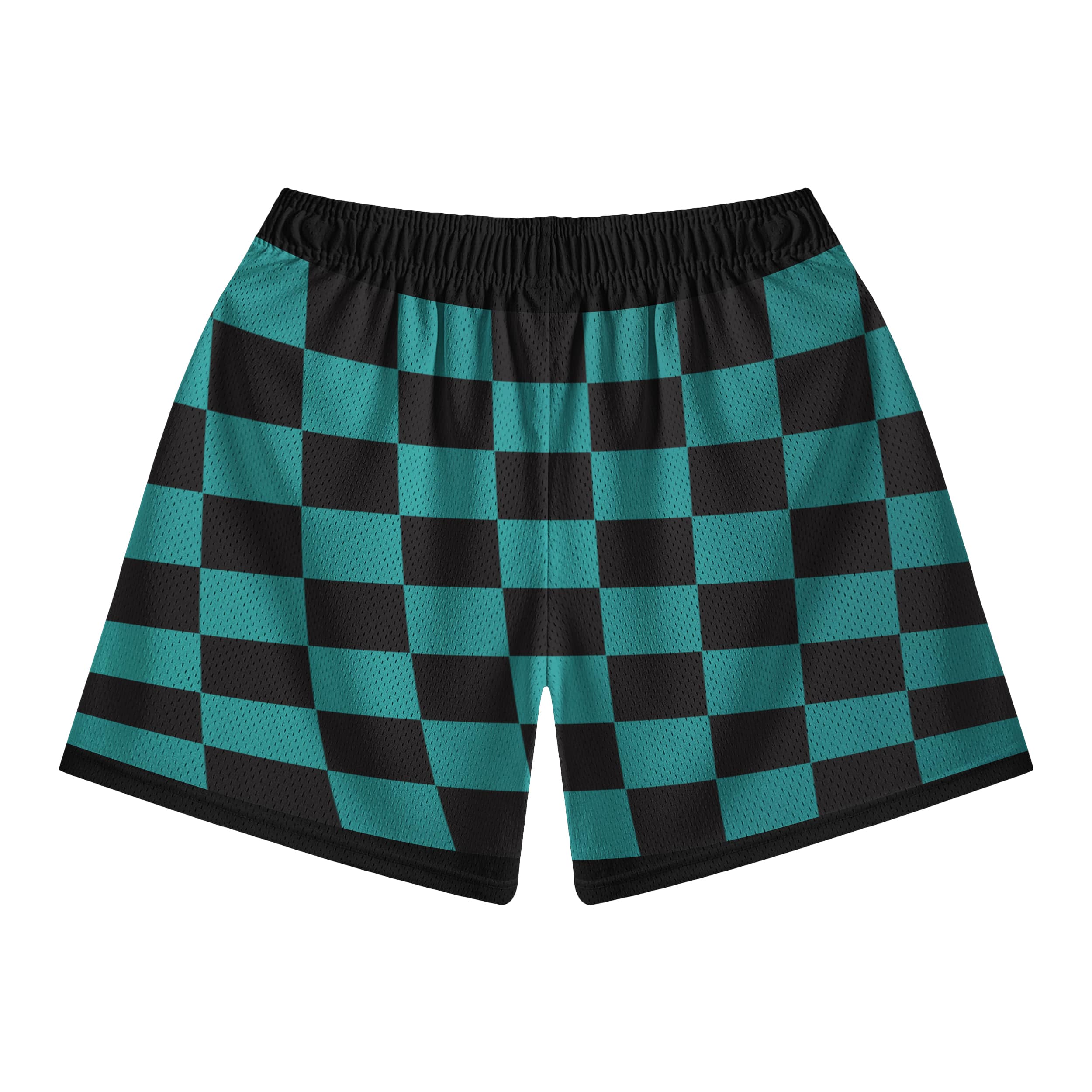 Demon Slayer Kimetsu Classic Green Check Mesh Shorts