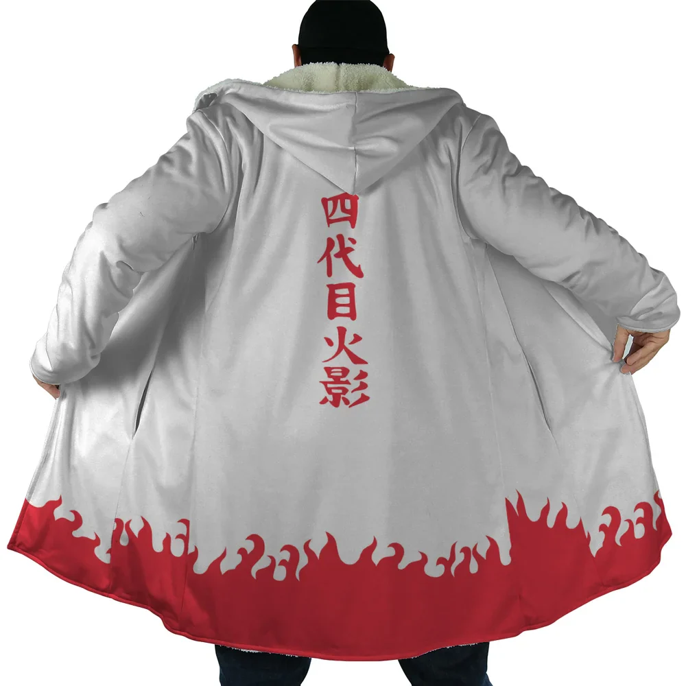 Naruto Fourth Fire Shadow Namikaze Hooded Fleece Coat