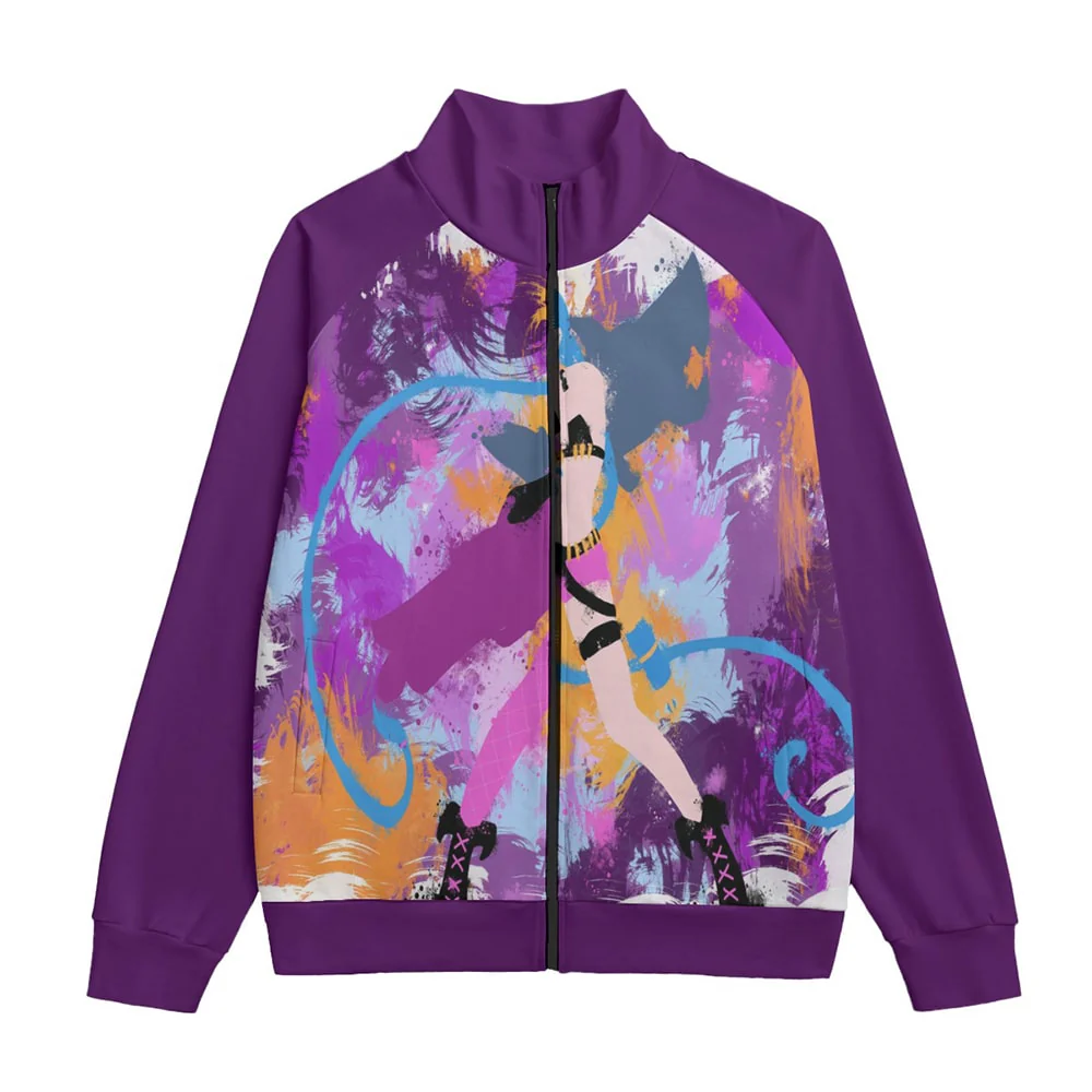 Arcane Jinx LOL Abstract Brushed Arcane Gaming Jacket