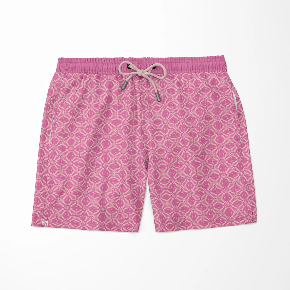 Demon Slayer Inspired Floral Pattern Swim Trunks